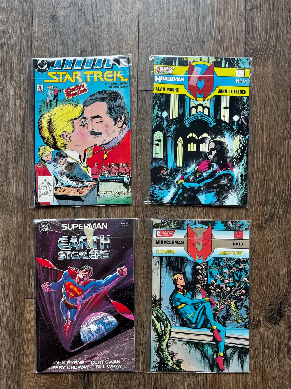 Vintage Comic Lot — Star Trek, Miracleman, Superman (Blue, Red, Yellow)